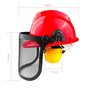 Casque de Protection avec Cache-Oreilles de Protection et Visière en Maille