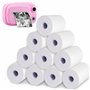 GIBOHOM Lot de 10 rouleaux de papier thermique - 57 mm x 30 mm x 6 m - Papier thermique blanc - Pour appareils photo instantanés