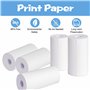 GIBOHOM Lot de 10 rouleaux de papier thermique - 57 mm x 30 mm x 6 m - Papier thermique blanc - Pour appareils photo instantanés