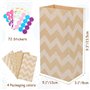 Lot de 40 Sacs Cadeaux en Papier Kraft Brun