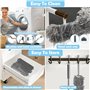 YSWOVUO Plumeau Telescopique, 9 Pièces Poussiere Plumeau Lavable Microfibre, Plumeau Poussiere Telescopique pour Toile d'Araigné