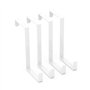 DINGFENG Porte Manteau Pour Porte，4 Pièces Blanc Accroche Porte 2-3 Cm(Épaisseur de la porte) X14cm Patere Porte Manteau Mural S