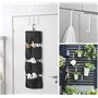 DINGFENG Porte Manteau Pour Porte，4 Pièces Blanc Accroche Porte 2-3 Cm(Épaisseur de la porte) X14cm Patere Porte Manteau Mural S