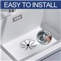 SI SEN 3 Pièces Vis Creuse en Acier Inoxydable, Vis pour Panier D'Évier, Vis Creuse pour Évier de Cuisine 55 mm, pour Bouchon de