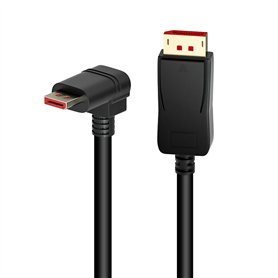 BolAAzuL Cable DisplayPort 1.4 vers DisplayPort Coudé 1.8M Cable DP à Angle Droit 90 Degrés Supporte 8K/60Hz 4K/144Hz Adaptateur