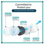 SIBILLA 50 Pièces Masque FFP2 Noir NR D avec Certifié CE0465, Masque Noir FFP2 à 5 Couche Haute Protection Respiratoire BFE≥99%,