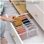 2 Pièces Organisateur Armoire Vetement, Organisateur de Tiroir Pliable, Rangement Tiroir pour Chaussettes, Sous-Vêtements, Vêtem
