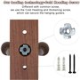 Lot de 2 supports muraux pour guitare, Support mural pour guitare en bois dur Neboic, Crochet de guitare en noyer noir, Accessoi