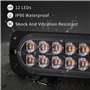 Rarurko 12V/24V LEDs Feux de Pénétration,4x12 LED Lumières Stroboscopiques de Voiture Gyrophare LED Orange Lumières d'Urgence St