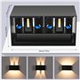 Kingwei 4 Pièces Applique Murale Interieur/Exterieur 20W Appliques Murales LED Noire 3000K Blanc Chaud avec Angle de Faisceau Ré
