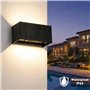 Kingwei 4 Pièces Applique Murale Interieur/Exterieur 20W Appliques Murales LED Noire 3000K Blanc Chaud avec Angle de Faisceau Ré