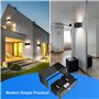 Kingwei 4 Pièces Applique Murale Interieur/Exterieur 20W Appliques Murales LED Noire 3000K Blanc Chaud avec Angle de Faisceau Ré