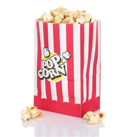 FunX Lot de 80 sachets à pop-corn en papier kraft - Pour cinéma