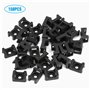 Coolty 150pcs Collier de Serrage, 23mmx16mm Base de Serre Câbles avec 150pcs Attaches de Câble pour Fixation Cable Electrique(no