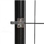 Chenil d'extérieur pour Chien, Enclos Niche Cage pour Chien Métal Parc pour Chien 4 Panneaux Noir 100x50cm Acier Enduit de Poudr