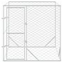 Toshilian Chenil d'extérieur pour Chien, Enclos Niche Cage pour Chien Métal Argenté 2x2x2 m Acier galvanisé