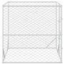 Toshilian Chenil d'extérieur pour Chien, Enclos Niche Cage pour Chien Métal Argenté 2x2x2 m Acier galvanisé