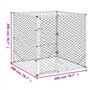 Toshilian Chenil d'extérieur pour Chien, Enclos Niche Cage pour Chien Métal Argenté 2x2x2 m Acier galvanisé