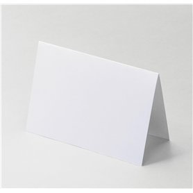 Lot de 50 cartes de tente pliantes blanches unies de 10