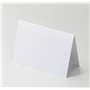 Lot de 50 cartes de tente pliantes blanches unies de 10