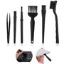 Brosses en Plastique Antistatiques,6 Pièces Petites brosses antistatiques Portables Ordinateur Pinceaux de Dépoussiérage Kit de 