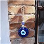 Zwenjuan Pendentif Mural,2 pièces Oeil Turc Suspendu Pendentif,œil Turc en Verre,Porte Bonheur,Ornement,Amulette de Décoration d