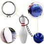 Zwenjuan Mini Bowling Porte-clés,4 Pièces Bowling Pin Ball Keychain Suspendus Ornement Porte-Clés Cadeau de Bowling,pour Anniver