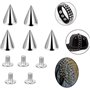 Zwenjuan Rivet cône Clous,100 Pièces Rivet Cône Cuir Rivets Punk en Métal Rivets à Vis,pour Vêtements Chaussures Sacs Chaussures