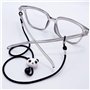 EHDWXVZM 5 cordons pour lunettes, 2 paires d'anneaux antidérapants, cordons de lunettes de soleil pour enfants, rouge, jaune, bl
