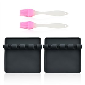 ZBHDEYG Support de Cuillère en Silicone - 2 Supports