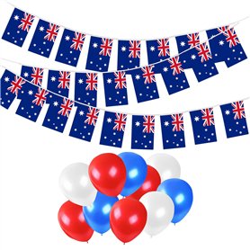 1 guirlande de 25 fanions avec drapeau australien