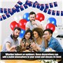 1 guirlande de 25 fanions avec drapeau australien, 10 ballons carrés, drapeaux australiens pour tirer, fêtes de rue et célébrati
