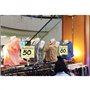 OUKEYI Lot de 10 supports rotatifs en plastique pour panneau de marchandise - Support d'affichage de prix - Clip réglable