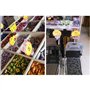 OUKEYI Lot de 10 supports rotatifs en plastique pour panneau de marchandise - Support d'affichage de prix - Clip réglable