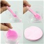 48 Pièces Éponges Visage Comprimées, Éponges Cosmétiques Rondes Réutilisables Éponge Démaquillage pour Nettoyage de Visage (Rose