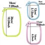 SZCXDKJ 3 tailles de cercles à broder rectangulaires pour point de croix - Outil de couture pratique pour loisirs créatifs - Mul