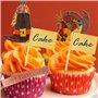 200 Pcs Drapeaux de Cure-Dents Vierges Drapeau en Papier Kraft Cure-Dent de Cocktail Cupcake Picks de Fruits pour Cupcake Topper