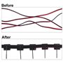 Viaky Lot de 120 attaches de câble carrées auto-adhésives de 20 cm, sangles réglables pour organiser la maison, le bureau et la 