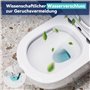 Cuvette WC Suspendu sans Rebord avec Charniere Abattant Soft-Close - Toilette Suspendu en Céramique Blanc - Chasse d'Eau Directe