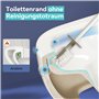 Cuvette WC Suspendu sans Rebord avec Charniere Abattant Soft-Close - Toilette Suspendu en Céramique Blanc - Chasse d'Eau Directe