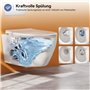 Teal Home WC suspendu en céramique avec abattant avec système d'abaissement automatique – Cuvette avec chasse d'eau Superspin mo