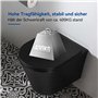 HOROW WC suspendu sans bord - Noir mat - Hygiénique - En céramique - Design moderne - Abattant WC UF avec système d'abaissement 