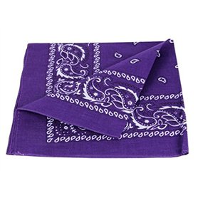 I LOVE DIY bandana en coton avec décoration cachemire multi-usages (violet foncé)