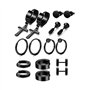 8 Paires Acier Inoxydable Boucle d’Oreille Anneau Homme Femme Ronde Clou d’Oreille Piercing Croix Pendentif Rétro (Black)