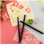 OTCRAFT Lot de 15 mini pinceaux de mélange pour peinture à l'encre - 3 types de têtes lisses - Pour le bricolage, le scrapbookin