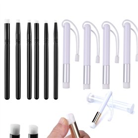 OTCRAFT Lot de 10 mini pinceaux de mélange pour peinture à l'encre - 3 types de têtes - Pour le bricolage