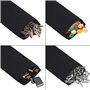 Lot de 100 petits sacs en papier kraft noir pour cadeaux d'invités, mariage, bonbons, pièces de monnaie - 10 x 6 cm