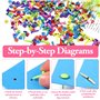 REBECASKYENS Lot de 200 clips pastel colorés avec 100 rubans ronds et 100 rubans en forme de cœur pour scrapbooking, fabrication