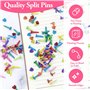 REBECASKYENS Lot de 200 clips pastel colorés avec 100 rubans ronds et 100 rubans en forme de cœur pour scrapbooking, fabrication