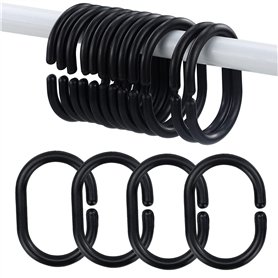 Lot de 12 anneaux de rideau de douche